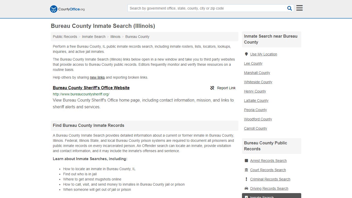 Inmate Search - Bureau County, IL (Inmate Rosters & Locators)